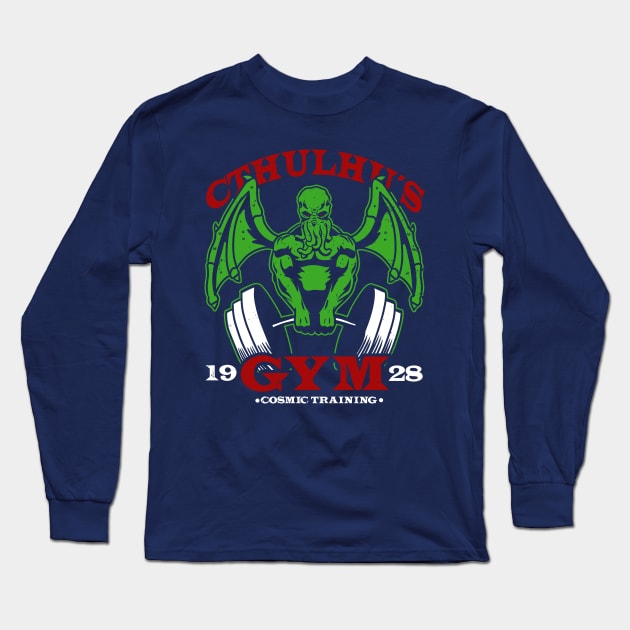 Cthulhu´s Gym Long Sleeve T-Shirt by absolemstudio